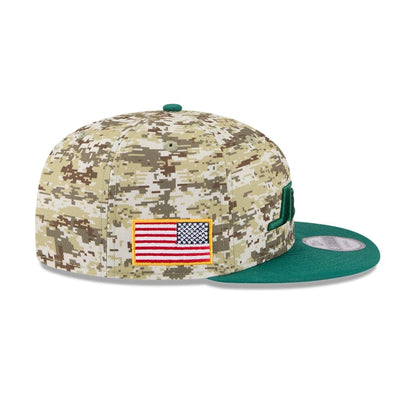 This is a New York Jets NFL Salute To Service 2025 Green 9FIFTY Snapback Adjustable Cap 6