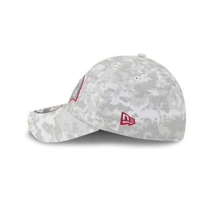 This is a Arizona Cardinals NFL Salute To Service 2025 Grey Camo 39THIRTY Stretch Fit Cap 7