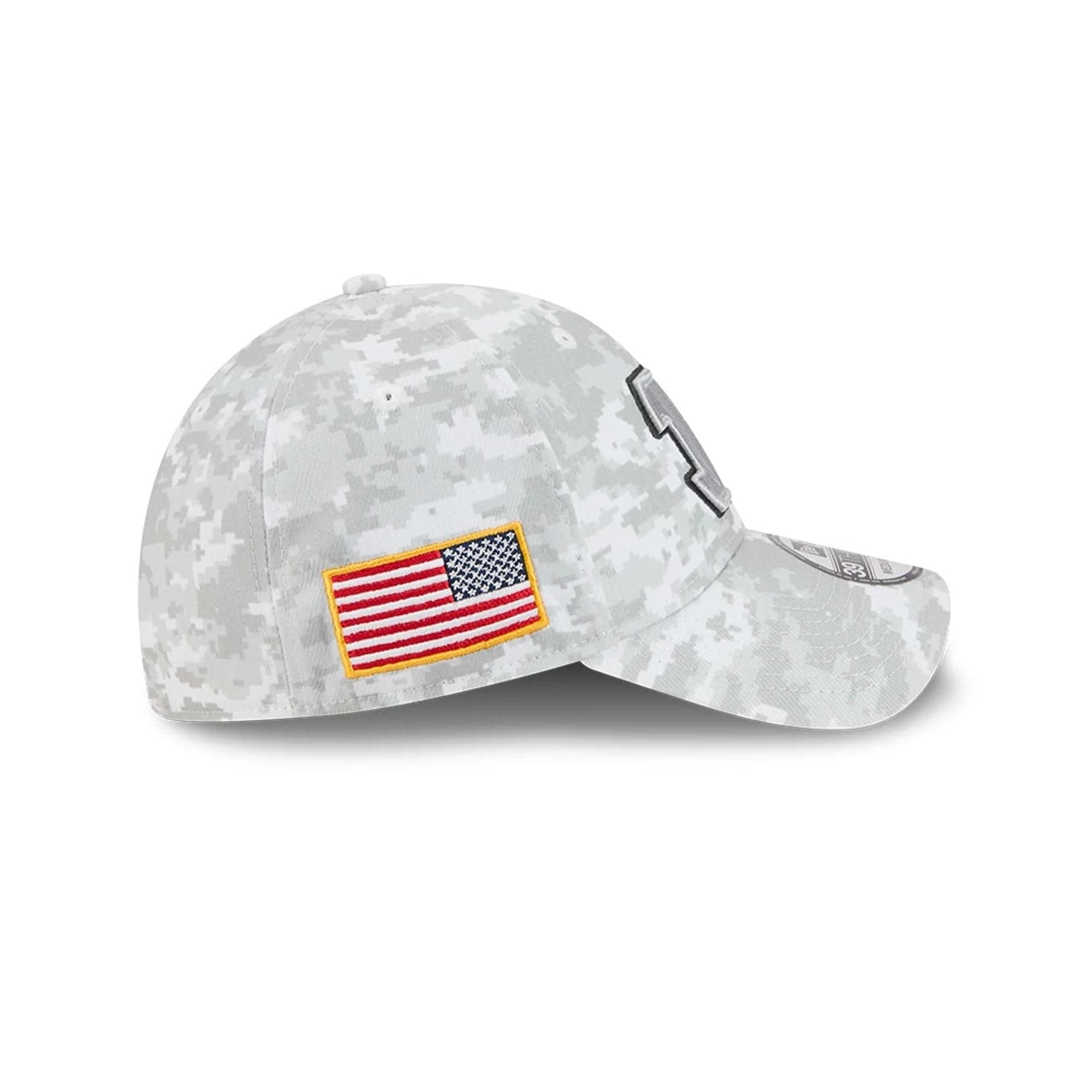 This is a Cincinnati Bengals NFL Salute To Service 2025 Grey Camo 39THIRTY Stretch Fit Cap 6