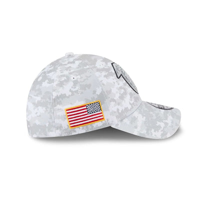 This is a Atlanta Falcons NFL Salute To Service 2025 Grey Camo 39THIRTY Stretch Fit Cap 6