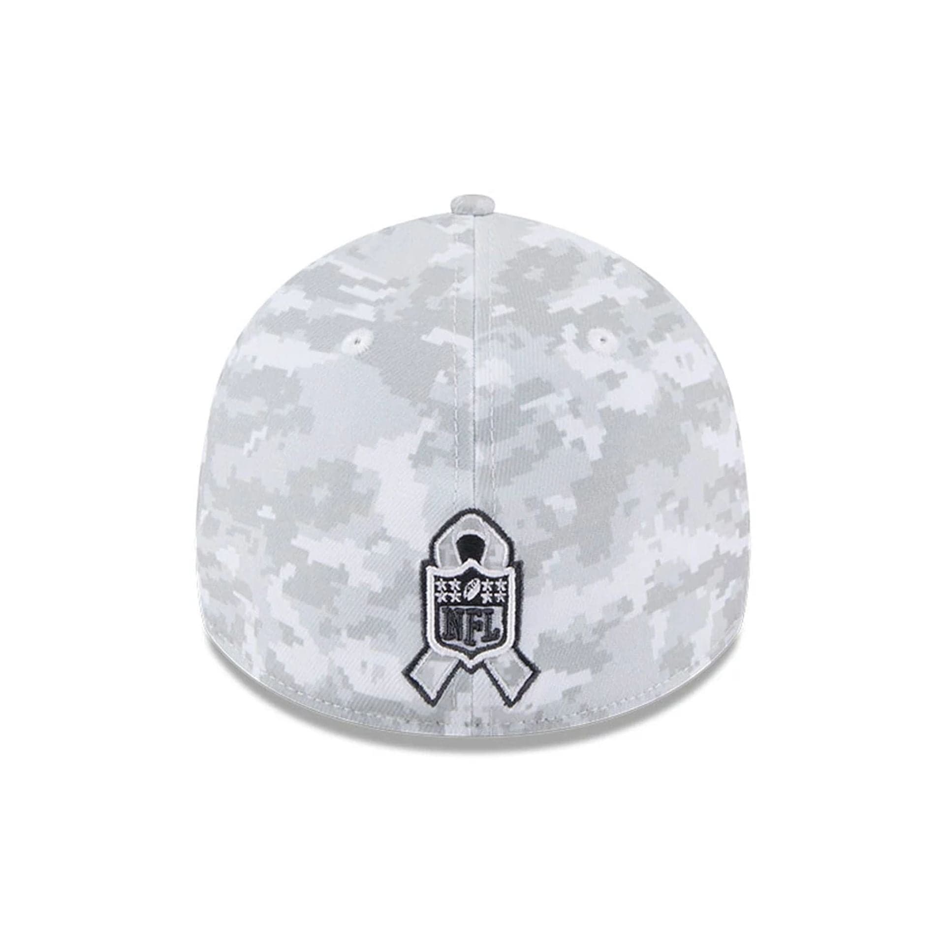 This is a Indianapolis Colts NFL Salute To Service 2025 Grey Camo 39THIRTY Stretch Fit Cap 5