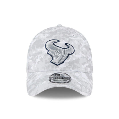 This is a Houston Texans NFL Salute To Service 2025 Grey Camo 39THIRTY Stretch Fit Cap 2