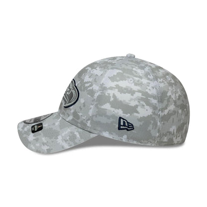 This is a Seattle Seahawks NFL Salute To Service 2025 Grey Camo 39THIRTY Stretch Fit Cap 5