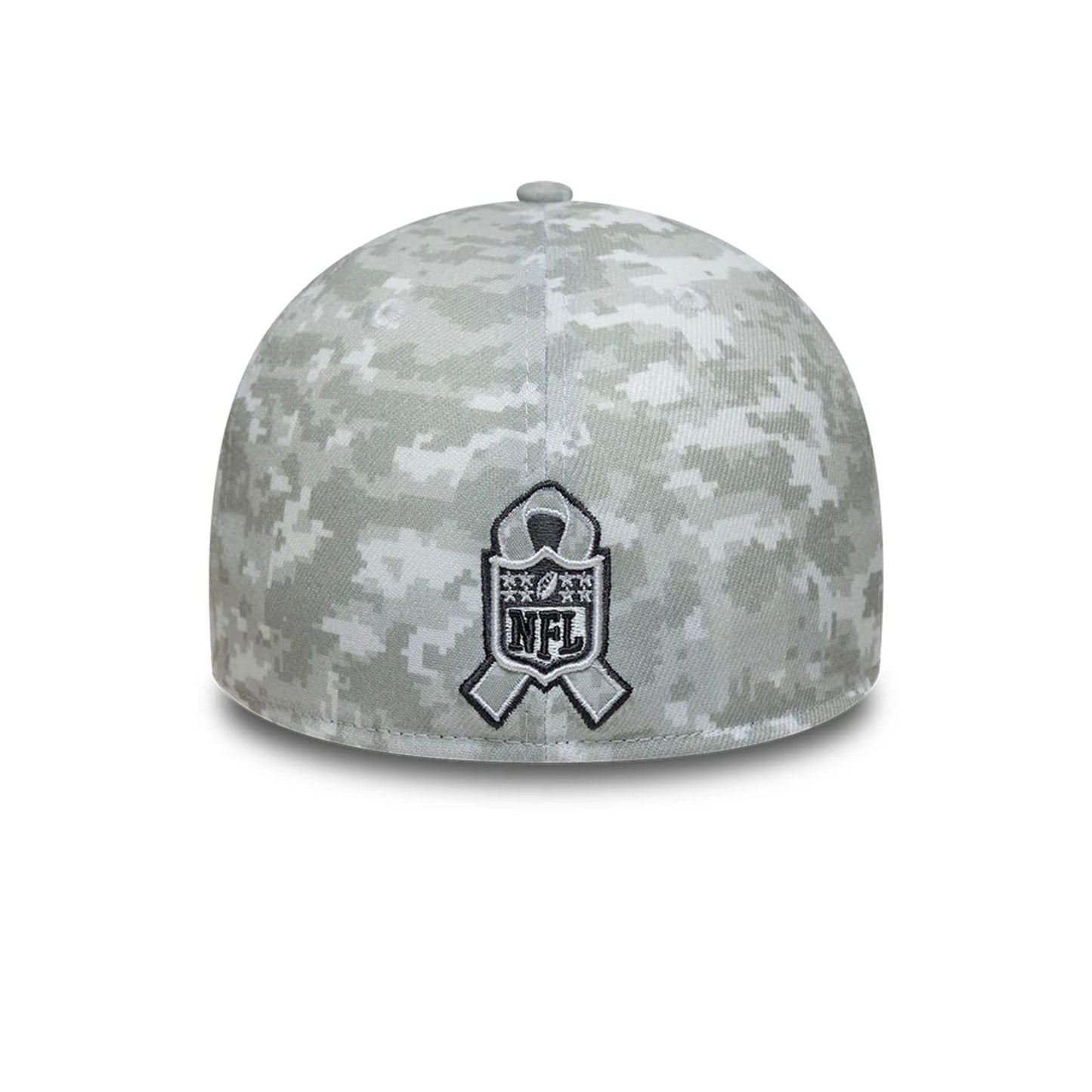This is a Washington Commanders NFL Salute To Service 2025 Grey Camo 39THIRTY Stretch Fit Cap 3