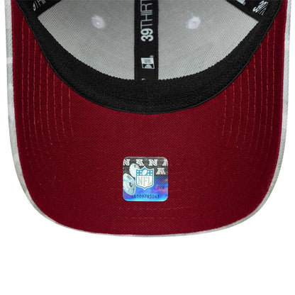 This is a Washington Commanders NFL Salute To Service 2025 Grey Camo 39THIRTY Stretch Fit Cap 7