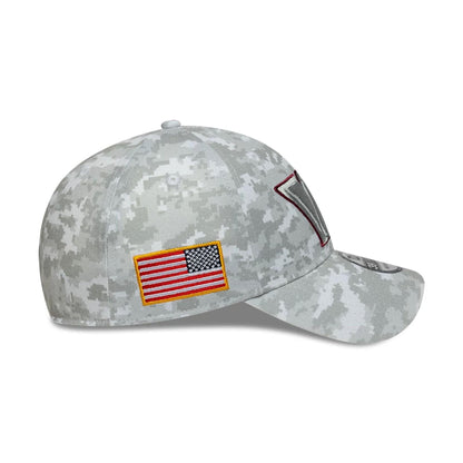 This is a Washington Commanders NFL Salute To Service 2025 Grey Camo 39THIRTY Stretch Fit Cap 6
