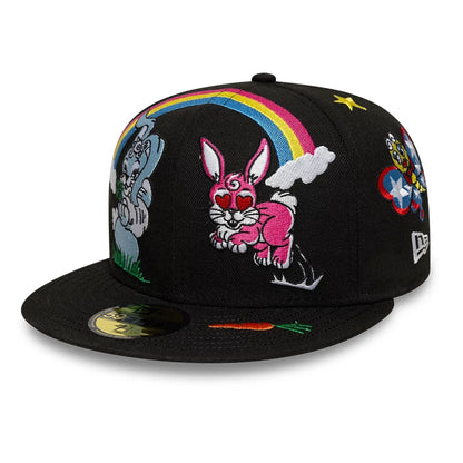 This is a New Era x Kenzo Black 59FIFTY Fitted Cap 1