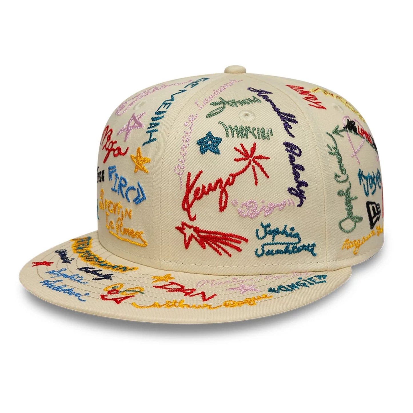 This is a New Era x Kenzo Light Beige 59FIFTY Fitted Cap 1