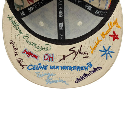 This is a New Era x Kenzo Light Beige 59FIFTY Fitted Cap 7
