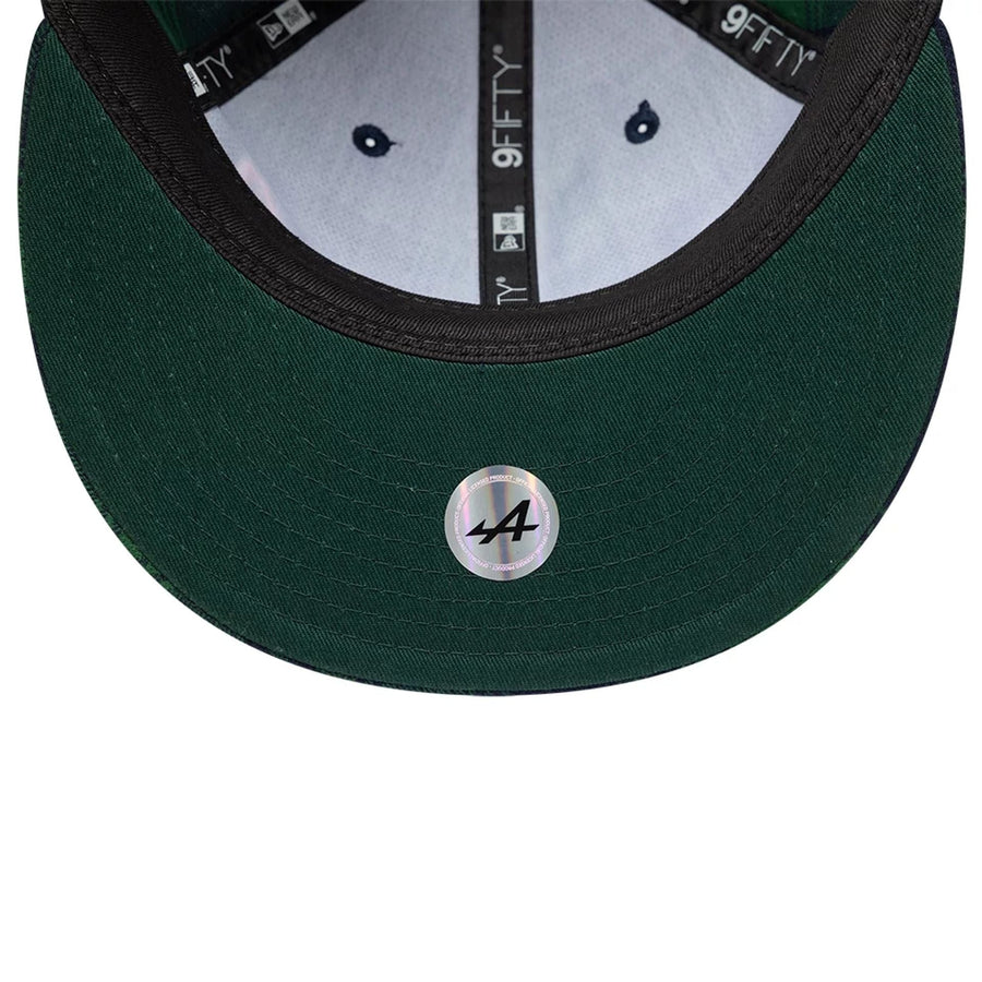 This is a Alpine Racing Plaid Dark Green Retro Crown 9FIFTY Snapback Adjustable Cap 7