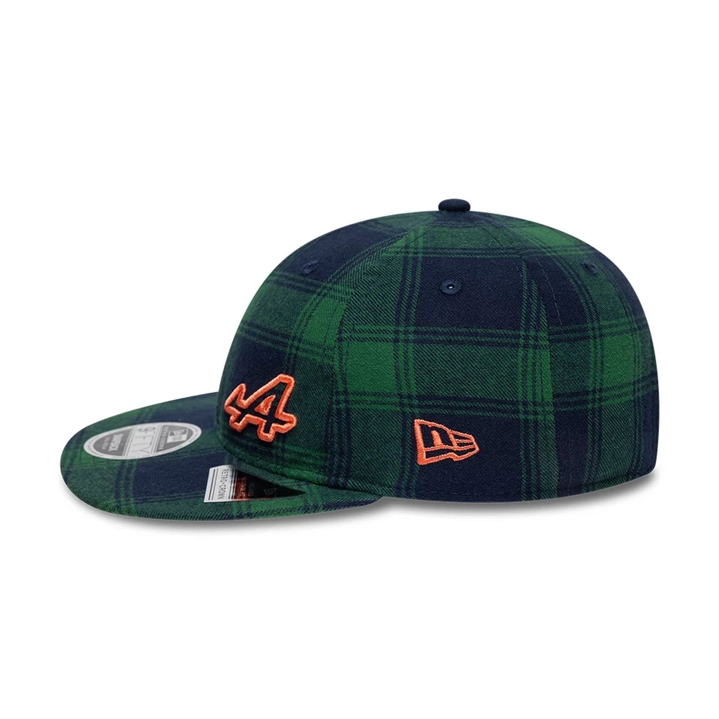 This is a Alpine Racing Plaid Dark Green Retro Crown 9FIFTY Snapback Adjustable Cap 4