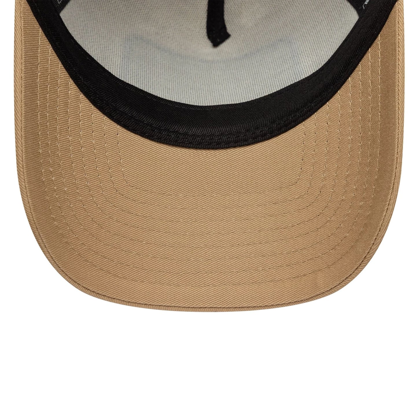This is a New Era London Light Beige 9FORTY A-Frame Trucker Adjustable Cap 7