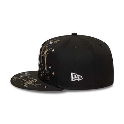 This is a Chicago White Sox MLB Zodiac Black 59FIFTY Fitted Cap 4
