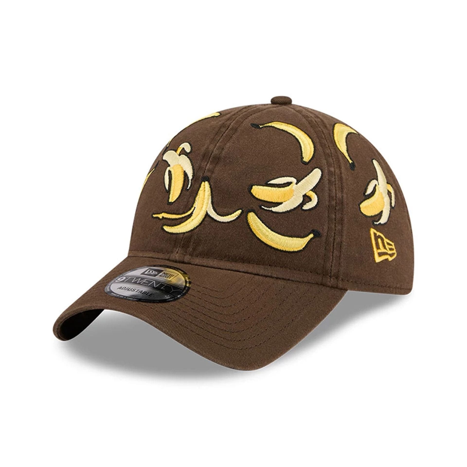 This is a New Era Bananas Dark Brown 9TWENTY Adjustable Cap 1