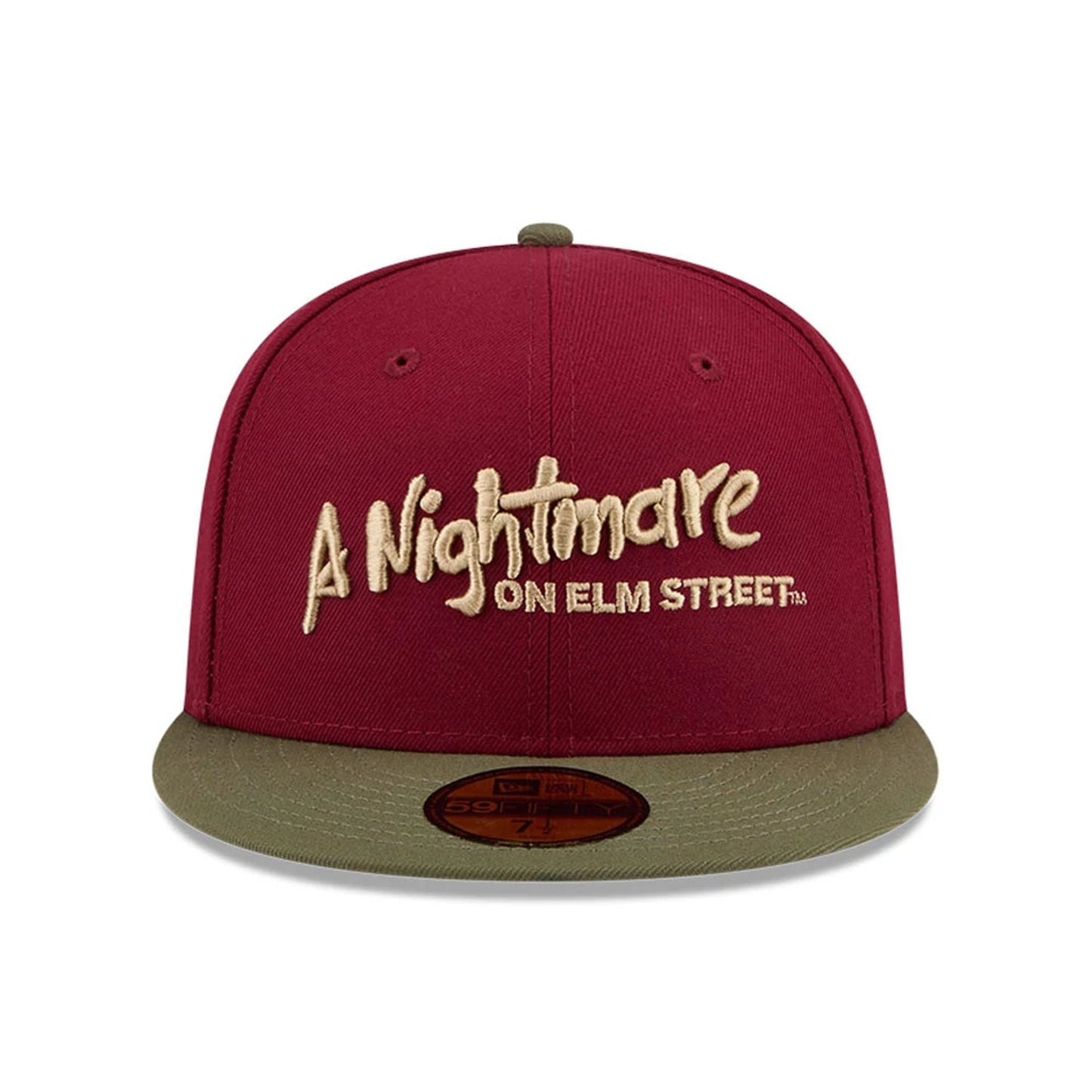 This is a A Nightmare On Elm Street Dark Red 59FIFTY Fitted Cap 3