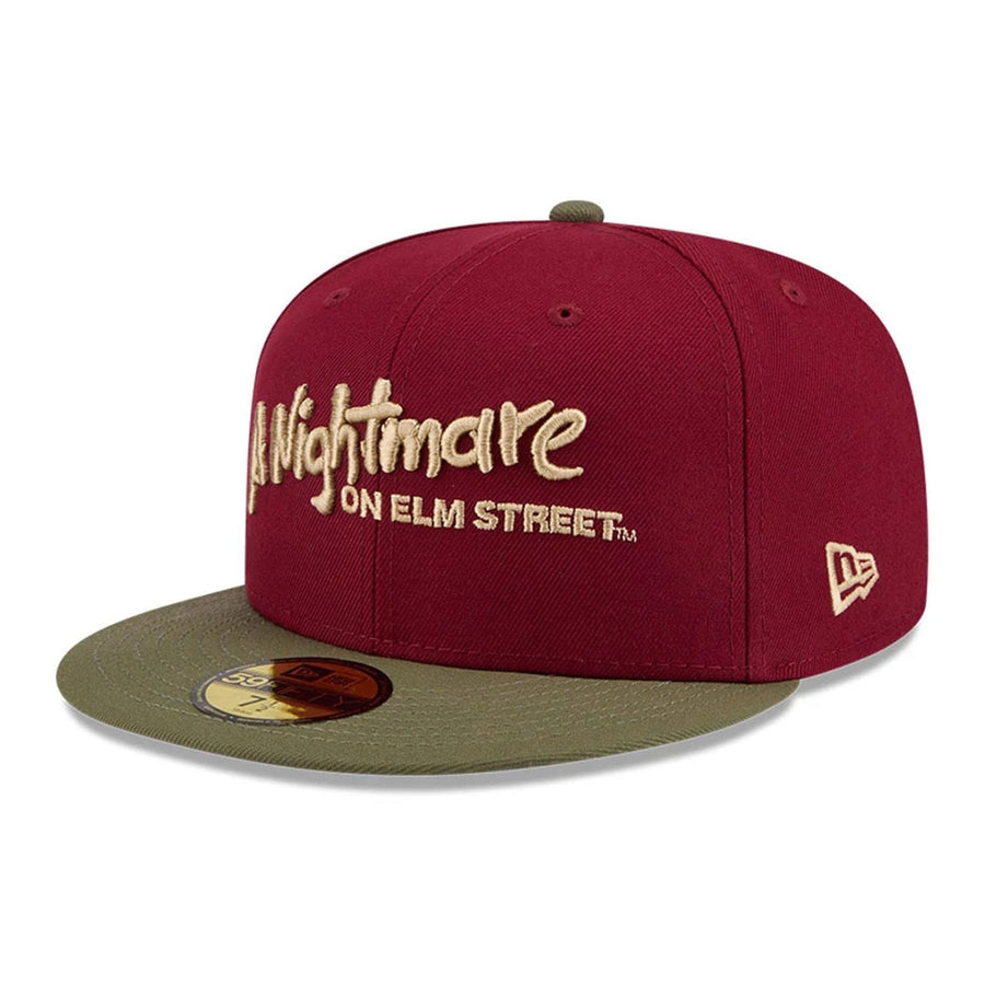 This is a A Nightmare On Elm Street Dark Red 59FIFTY Fitted Cap 4