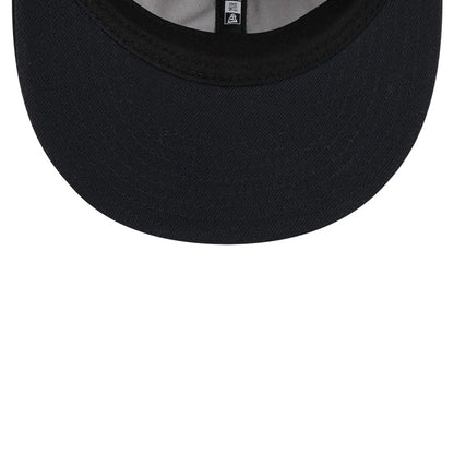 This is a Las Vegas Raiders NFL Grunge Style Plaid Open Blue Retro Crown 9FIFTY Adjustable Cap 6