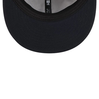 This is a Seattle Mariners MLB Grunge Style Plaid Open Blue Retro Crown 9FIFTY Adjustable Cap 7