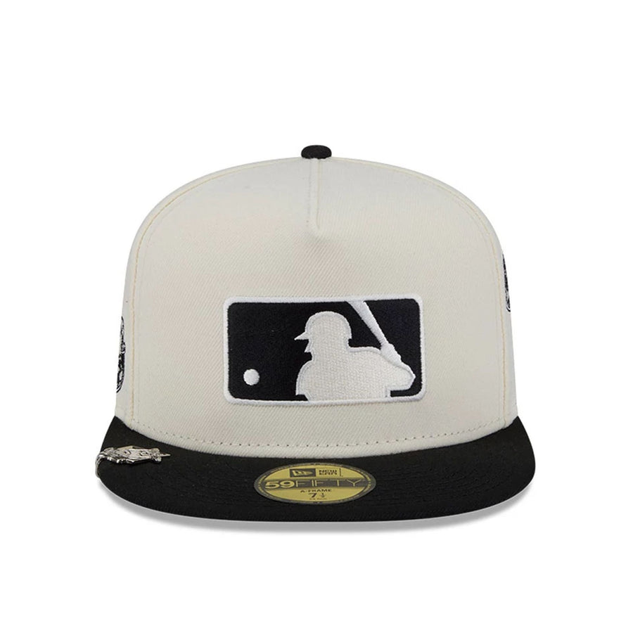 This is a MLB All Over MLB National League Mascots White 59FIFTY A-Frame Fitted Cap 3
