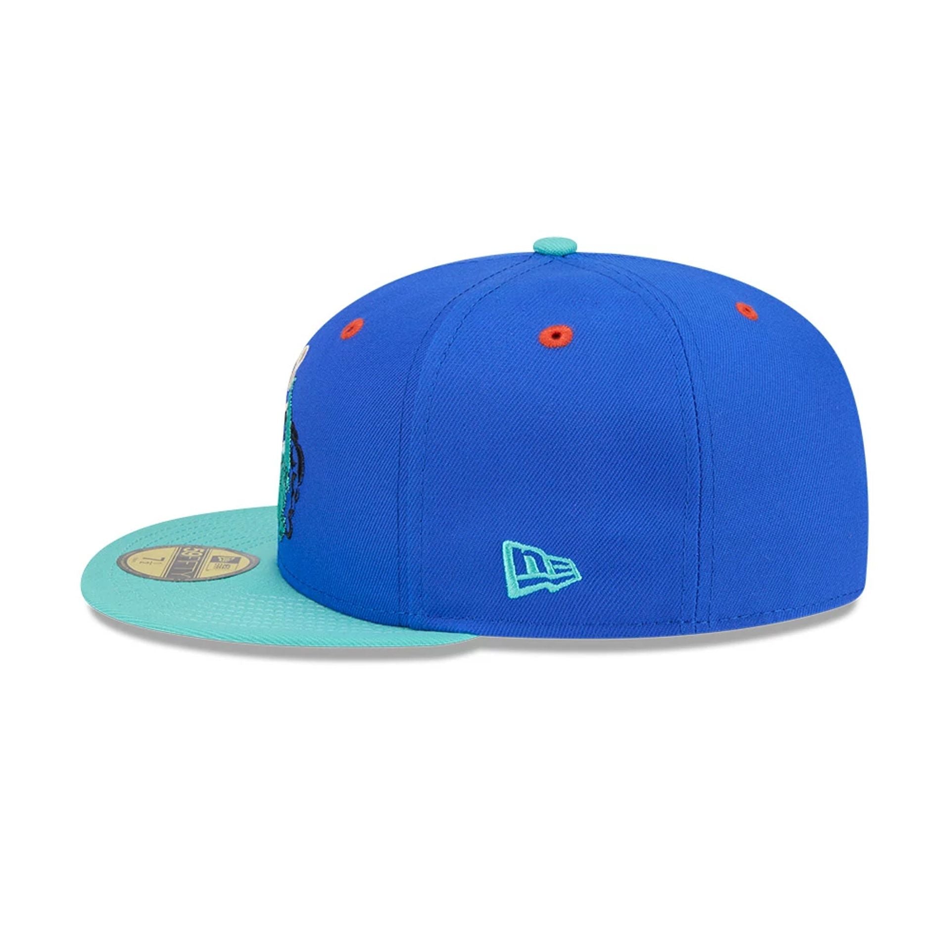 This is a Rugrats Reptar Nickelodeon Bright Blue 59FIFTY Fitted Cap 6