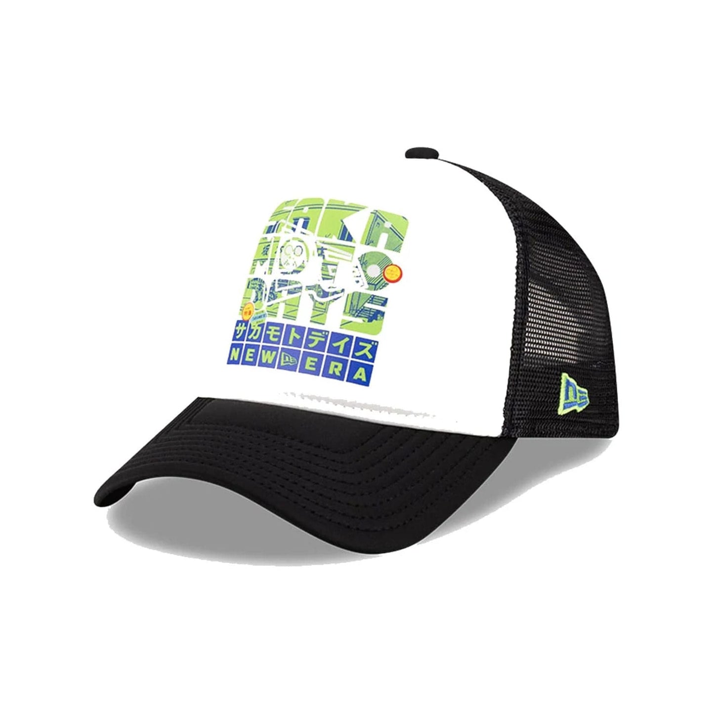 This is a Netflix Sakamoto Days Black 9FORTY A-Frame Trucker Adjustable Cap 1