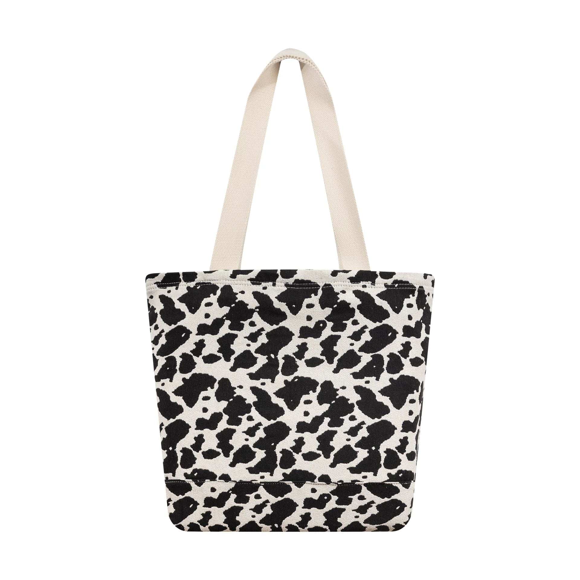 Pictured is this MLB Cow Jacquard New York Yankees Tote Bag in cream. 2