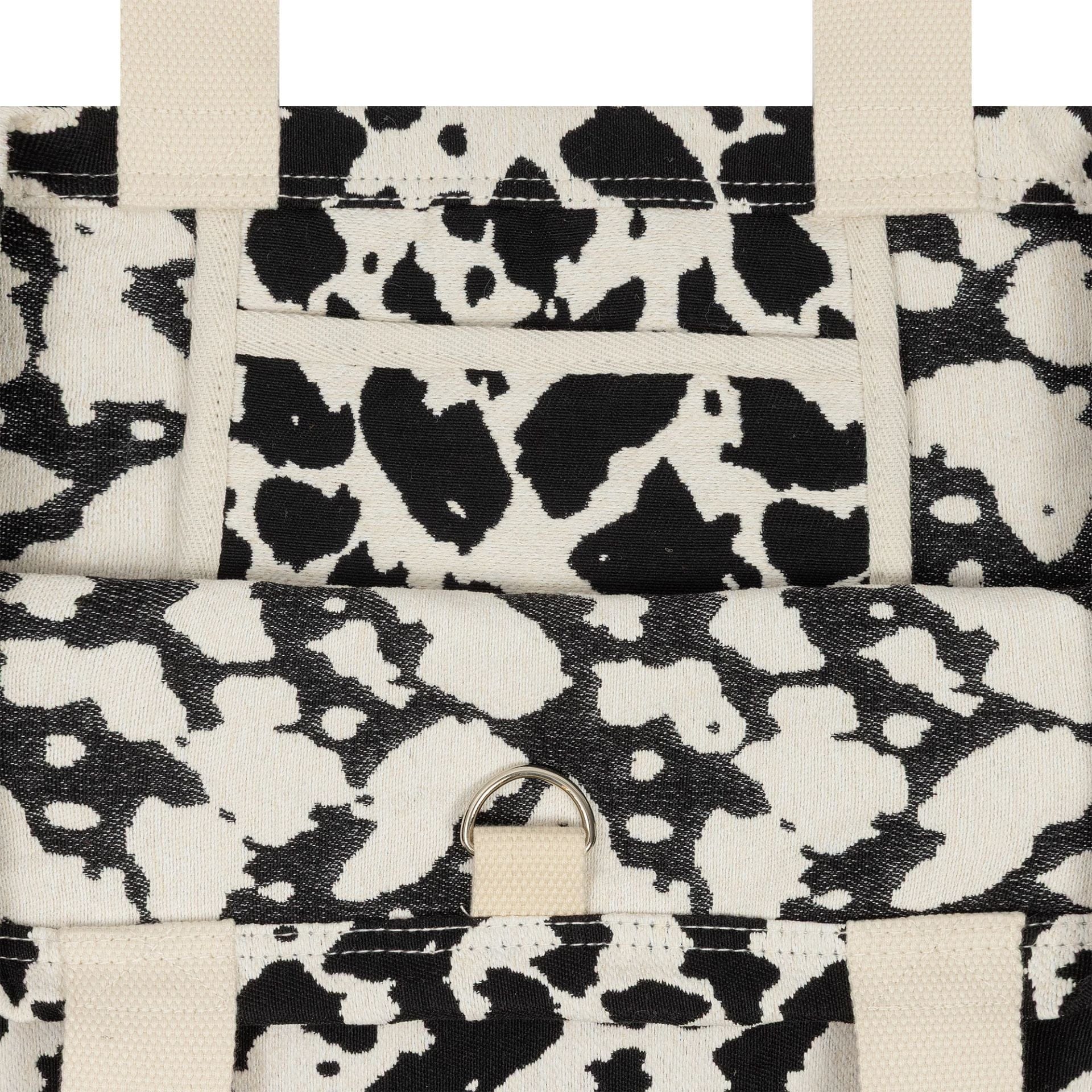 Pictured is this MLB Cow Jacquard New York Yankees Tote Bag in cream. 5