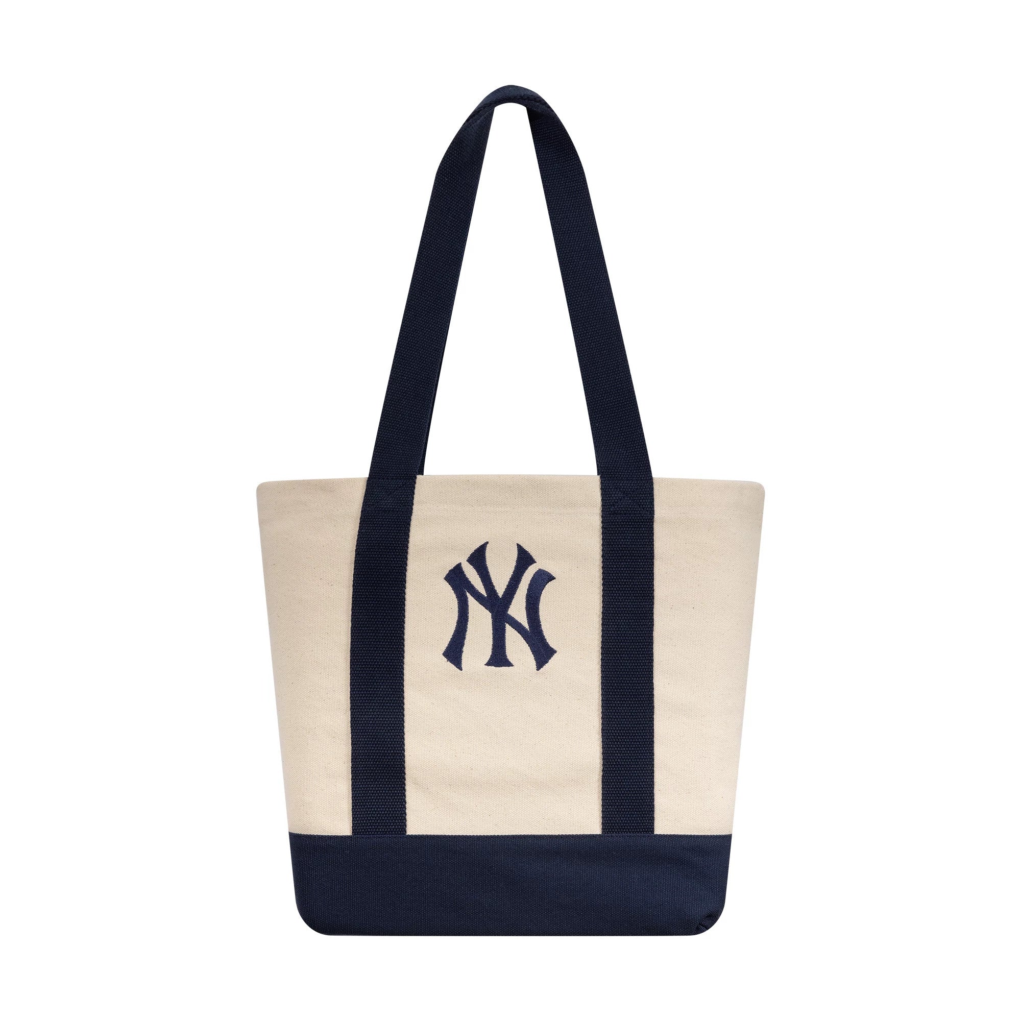 Pictured is this MLB Graphic New York Yankees Tote Bag in cream. 2