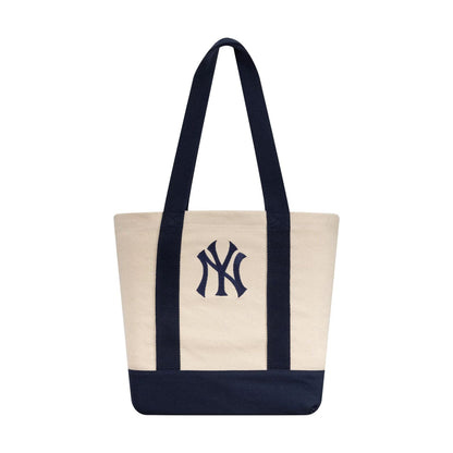 Pictured is this MLB Graphic New York Yankees Tote Bag in cream. 1