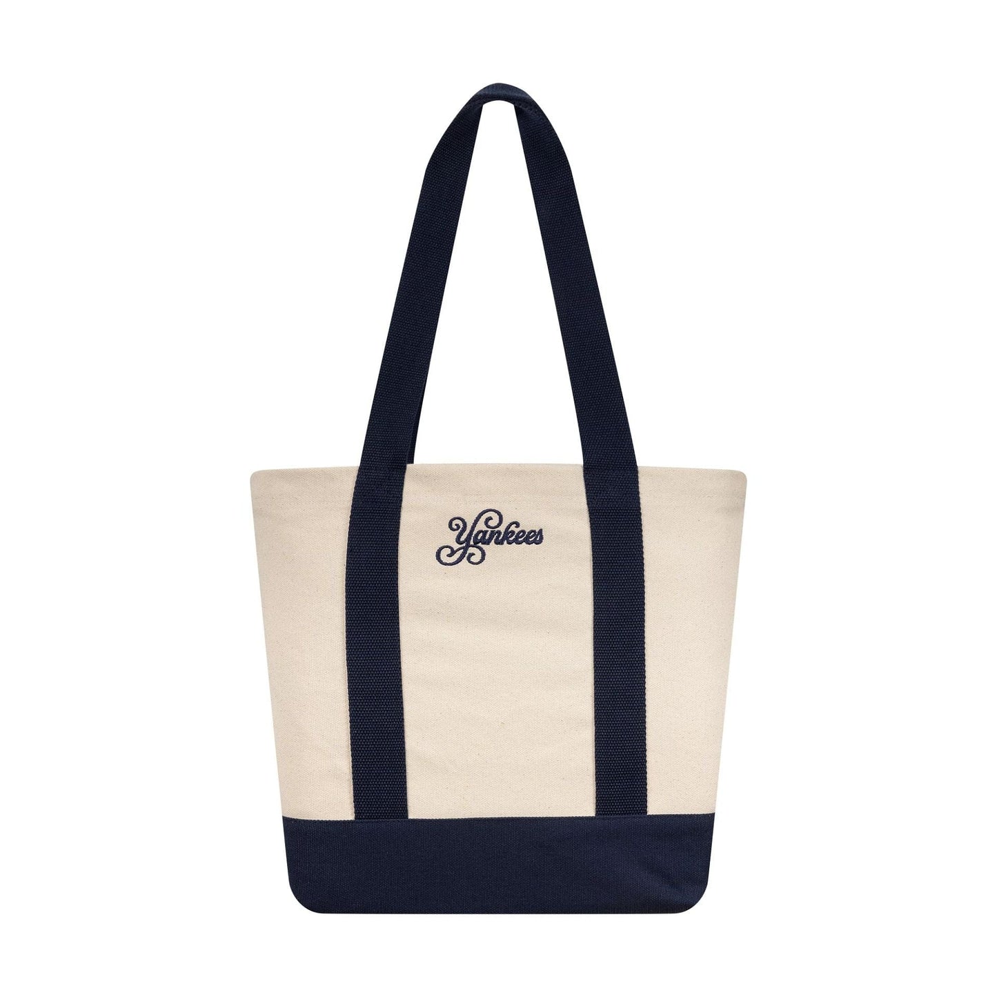 Pictured is this MLB Graphic New York Yankees Tote Bag in cream. 2