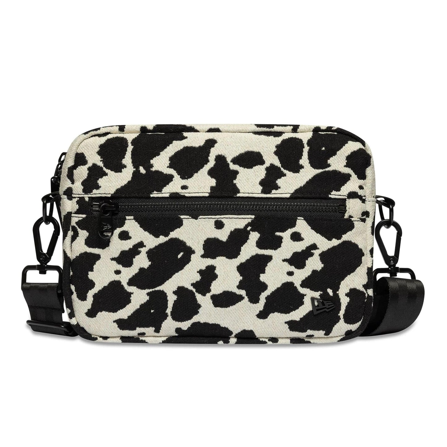 Pictured is this New Era Cow Jacquard Waist Bag in light beige. 2