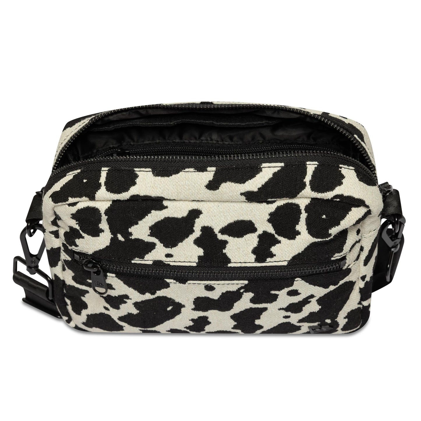 Pictured is this New Era Cow Jacquard Waist Bag in light beige. 5