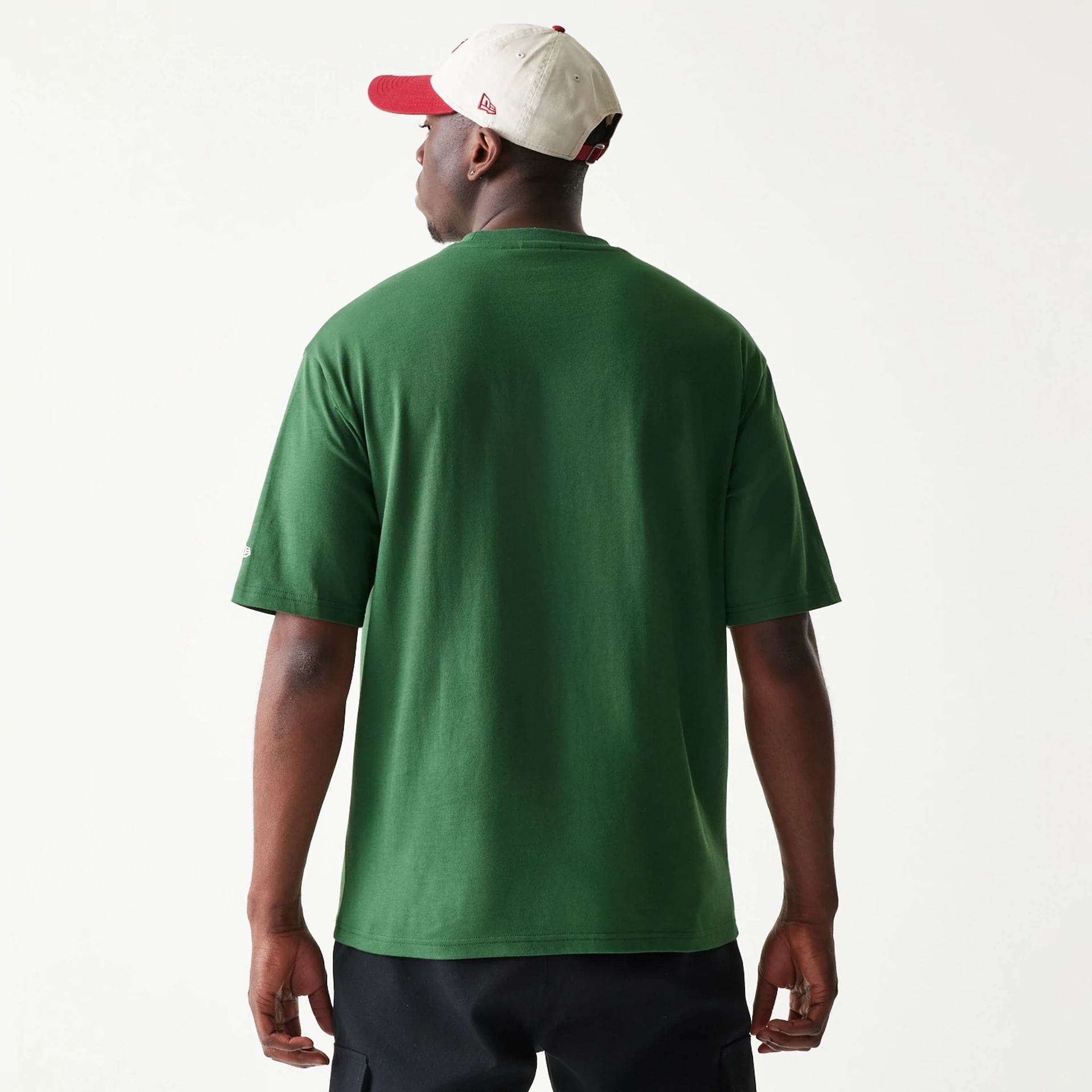 新品未使用 PERVERZE Cut Up Shirt / Green New Era Pear Fruit Graphic Dark Green Oversized T-Shirt | NEC EU