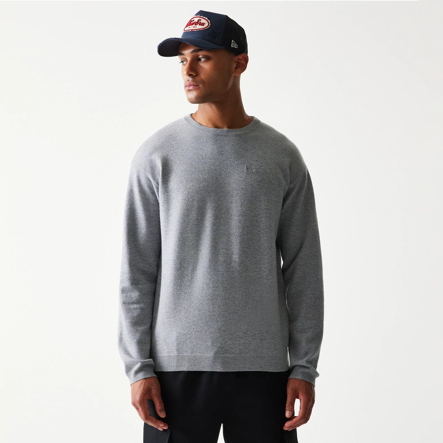 NEW ERA セーター New Era Essential Flag Grey Knitted Sweater | NEC EU