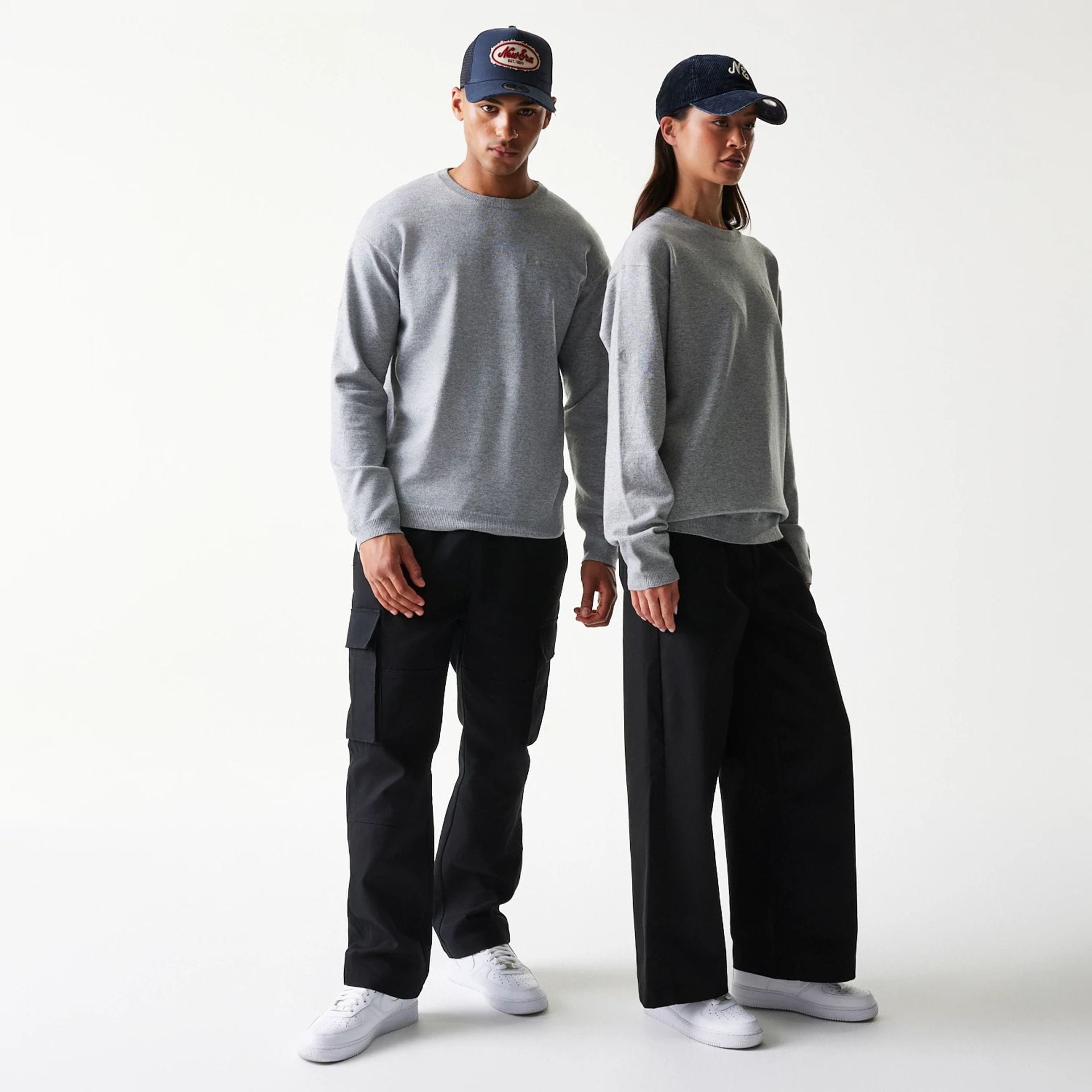 New Era Essential Flag Grey Knitted Sweater | NEC EU
