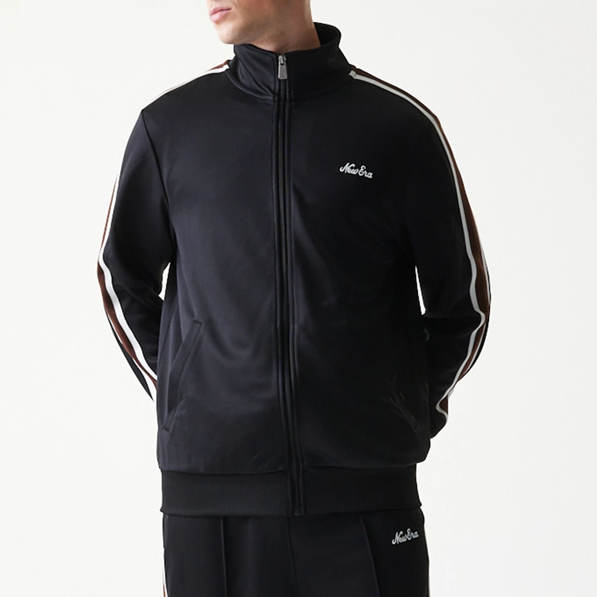 New Era Script Black Track Jacket | NEC EU