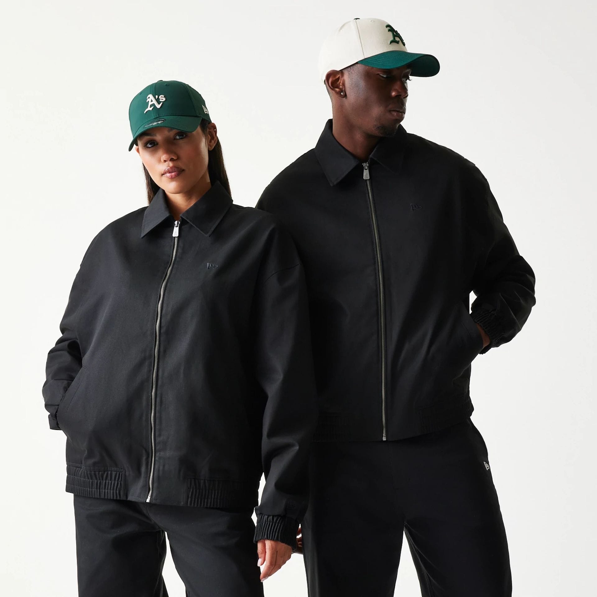 NEW ERA ブラック ジャケット M New Era Collared Black Jacket | NEC EU