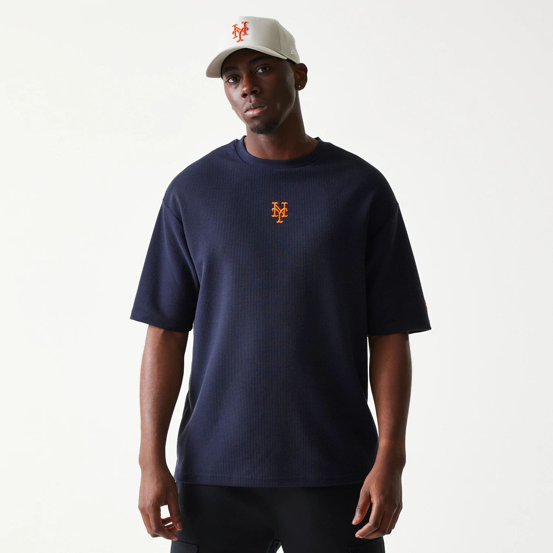 MLB Waffle New York Mets Navy Oversized T-Shirt | NEC EU