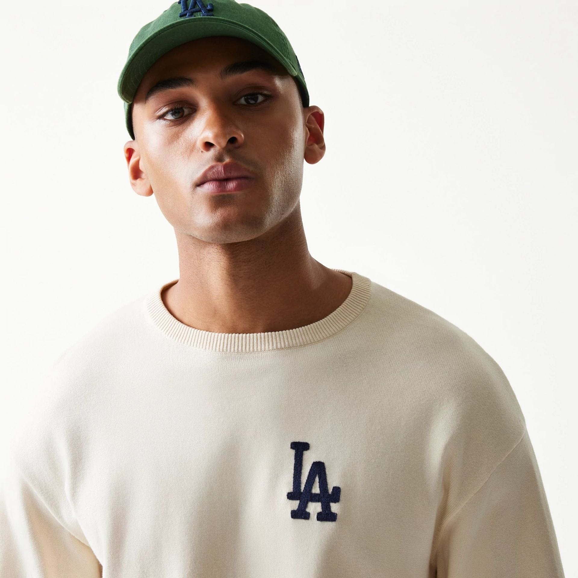 MLB Essential LA Dodgers Open White Knitted Sweater | NEC EU