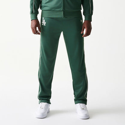 The model is wearing this MLB Piping LA Dodgers Straight Leg Joggers in dark green. 6