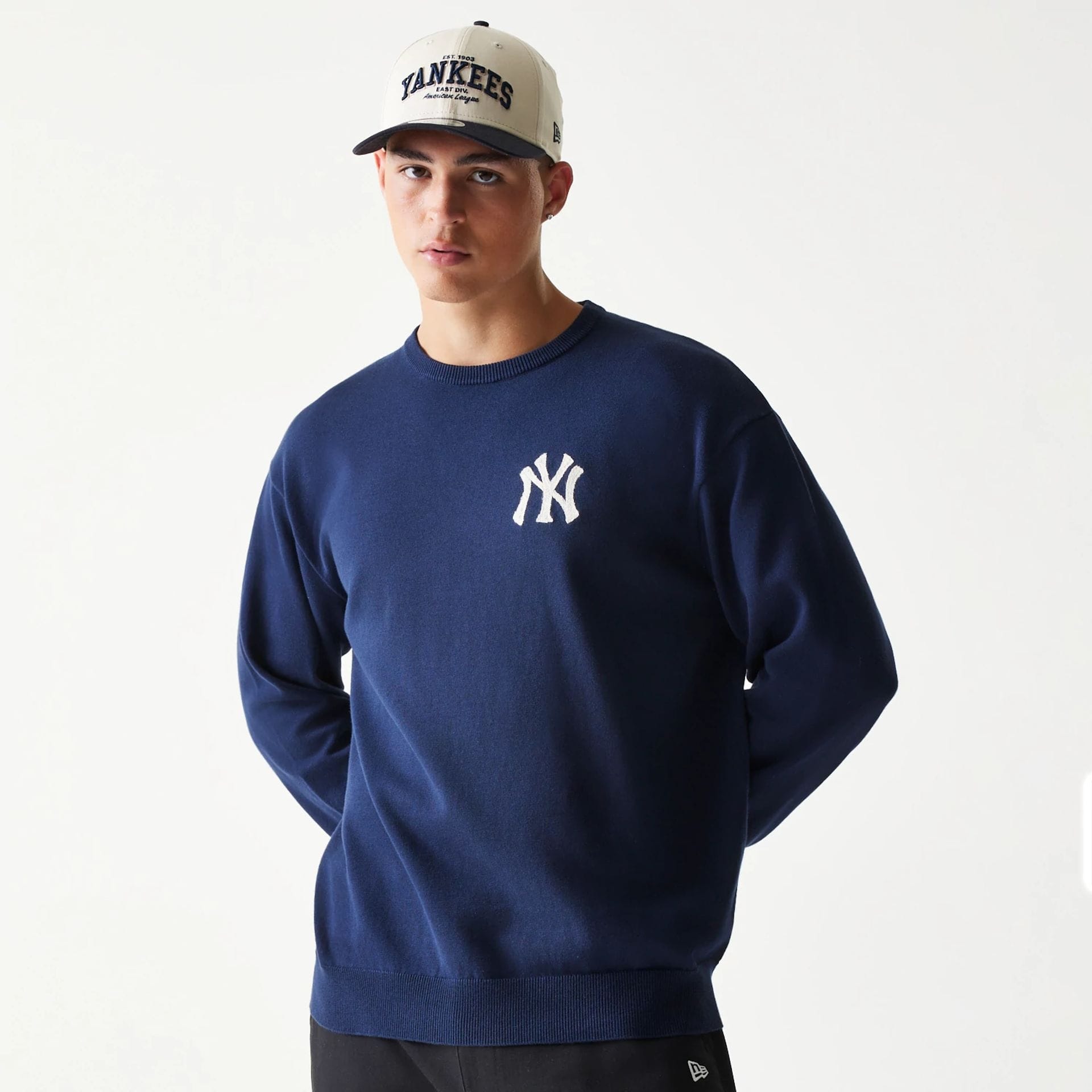 MLB Essential New York Yankees Navy Knitted Sweater | NEC EU