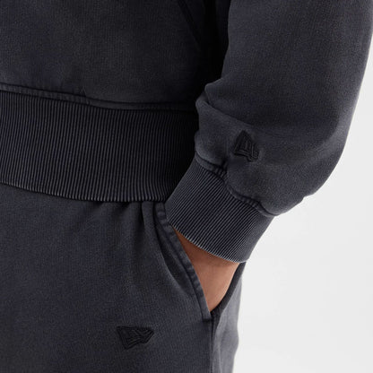 The model is wearing this MLB Washed New York Yankees Full Zip Hoodie in black. 6