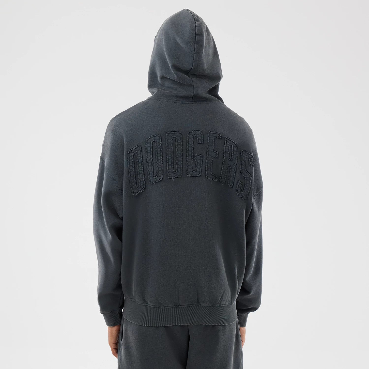 MLB Washed LA Dodgers Dark Grey Full Zip Hoodie | NEC EU