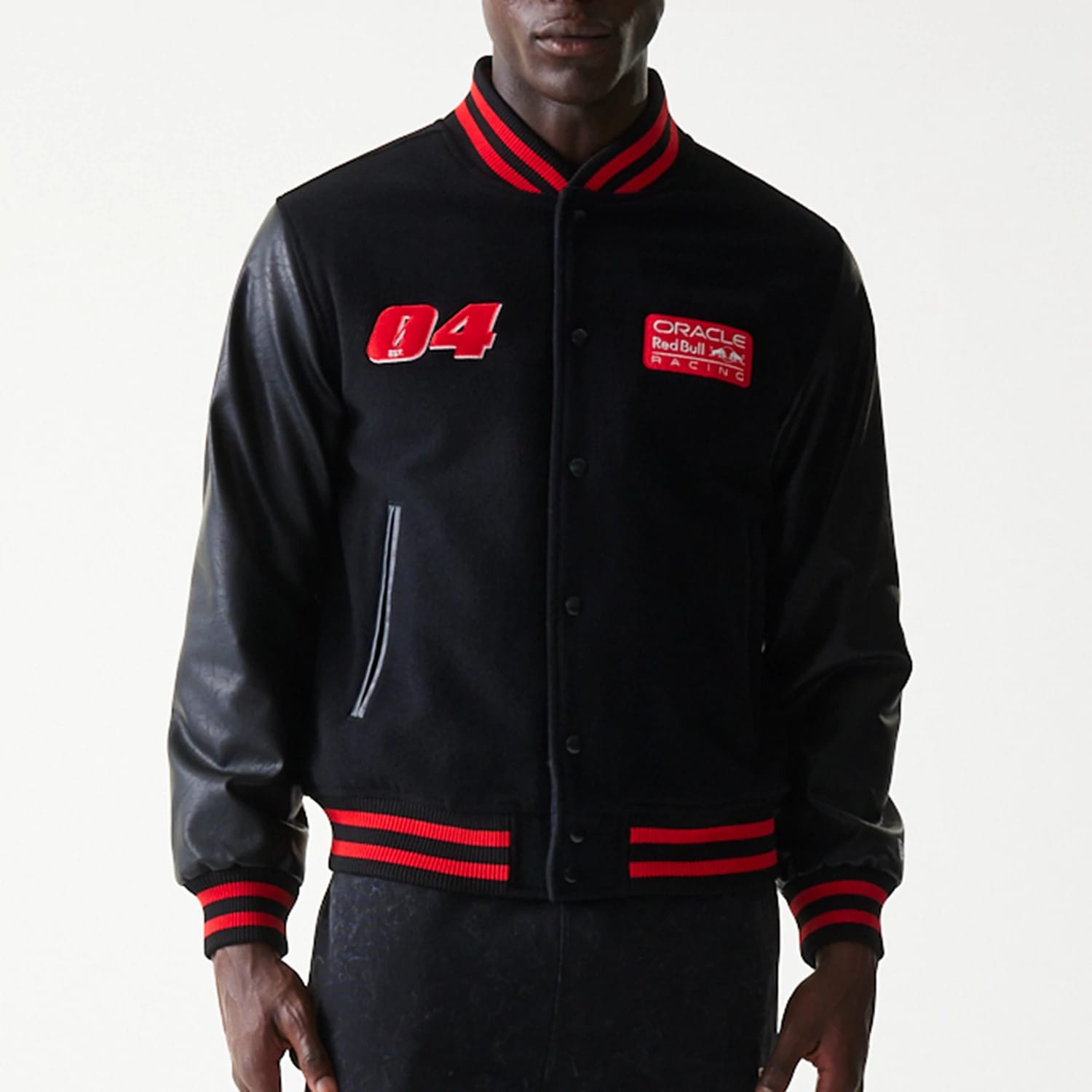Red Bull ジャケット Red Bull Racing Black Varsity Jacket | NEC EU