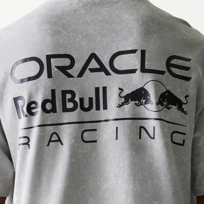 The model is wearing this Red Bull Racing Linear Graphic Oversized T-Shirt in grey. 6
