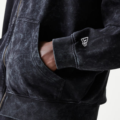 The model is wearing this Red Bull Racing Graphic Dropped Shoulder Full Zip Hoodie in black. 8
