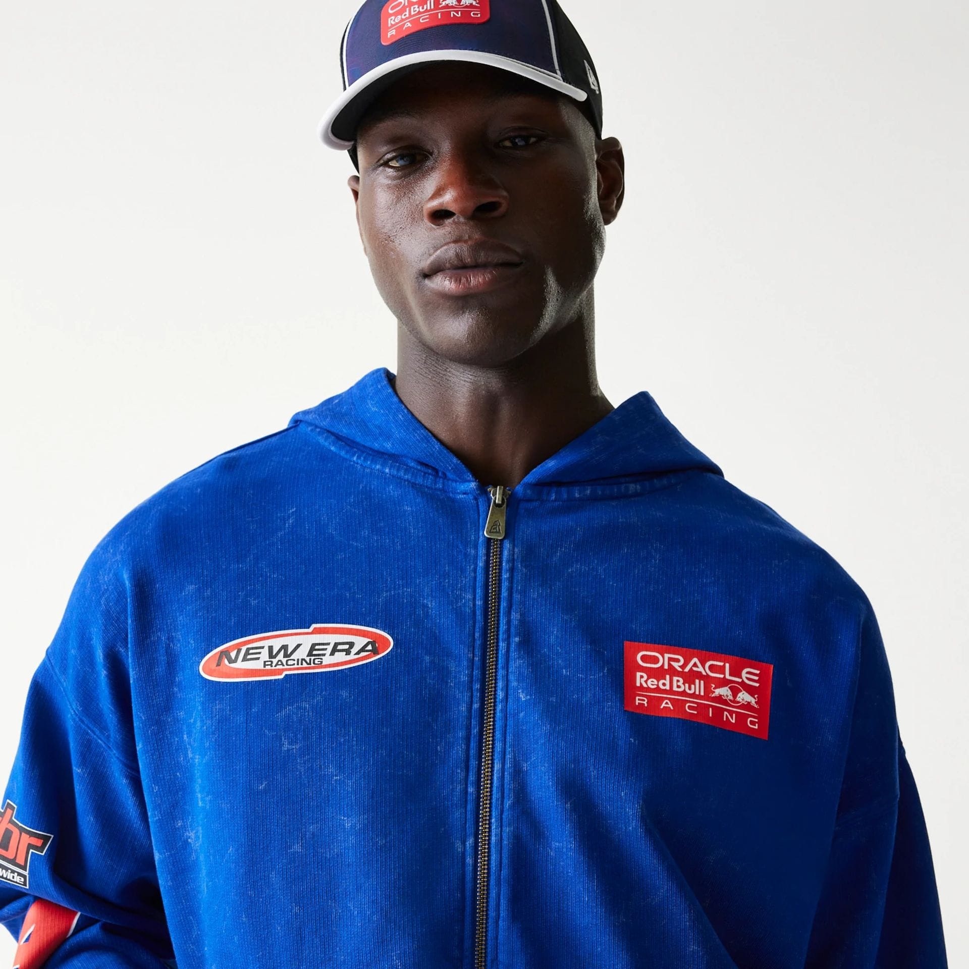  ネイビー/レッド フルジップフーディ Red Bull Racing Graphic Blue Dropped Shoulder Full Zip Hoodie | NEC EU