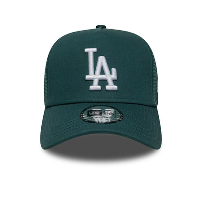 Pictured is this MLB League Essential LA Dodgers 9FORTY A-Frame Trucker in dark green. 2