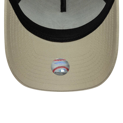Pictured is this MLB League Essential New York Yankees 9FORTY A-Frame Trucker in light beige. 5