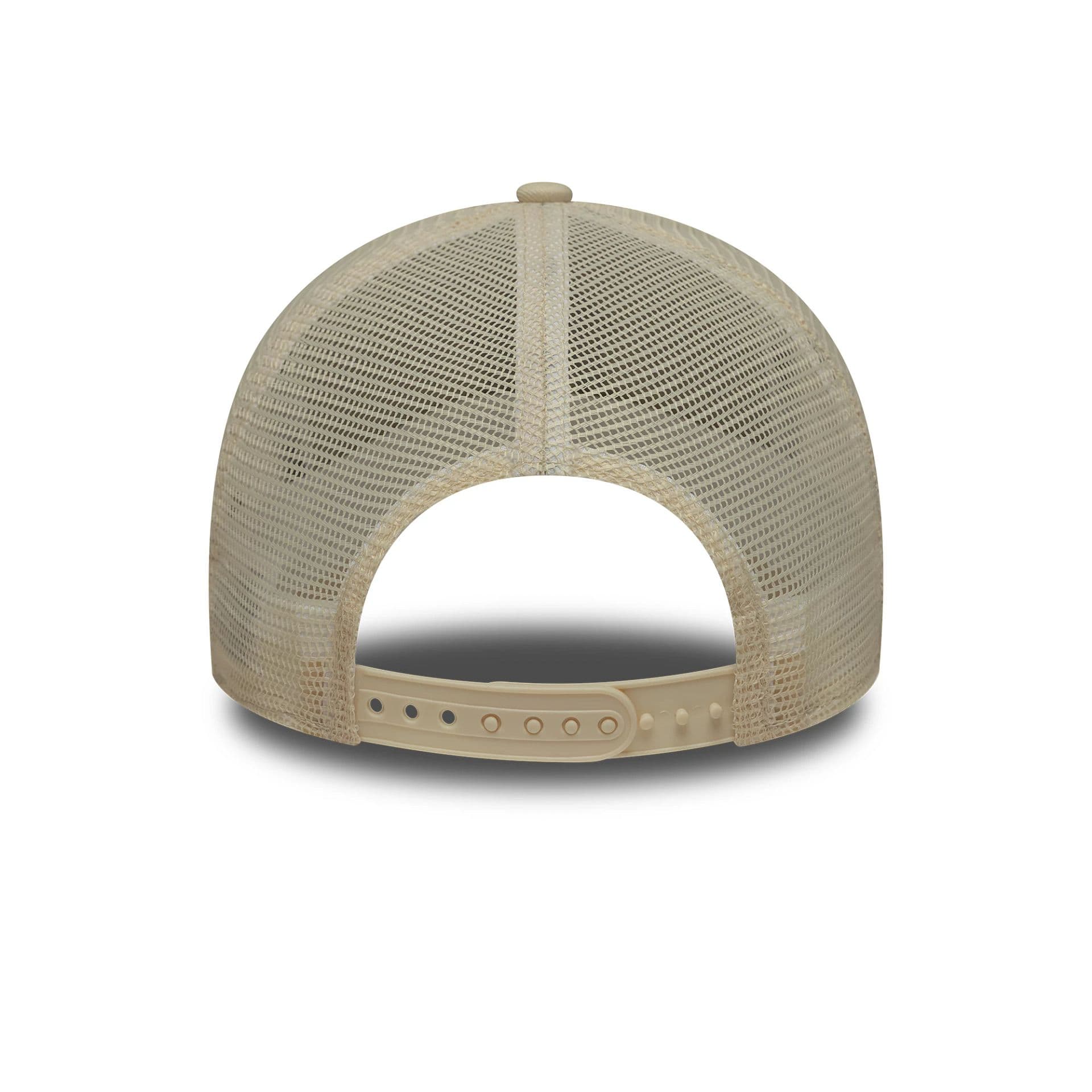Pictured is this MLB Outline New York Yankees 9FORTY E-Frame Trucker in Cream. 4